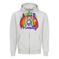 Dove Grey lgbtq friendly Zipper Hoodie - Zillion Design Studio