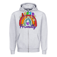 Heather Grey lgbtq friendly Zipper Hoodie - Zillion Design Studio