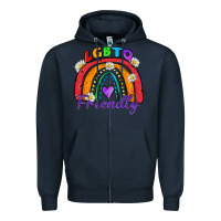 Navy lgbtq friendly Zipper Hoodie - Zillion Design Studio