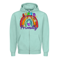 Seafoam lgbtq friendly Zipper Hoodie - Zillion Design Studio