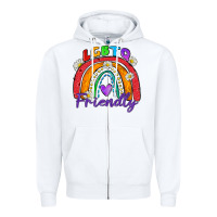 White lgbtq friendly Zipper Hoodie - Zillion Design Studio