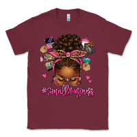 Burgundy small business afro messy bun Classic Tee - texasbilliewilder