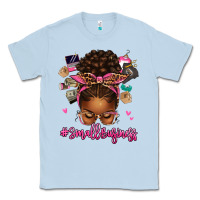 Dusty Blue small business afro messy bun Classic Tee - texasbilliewilder
