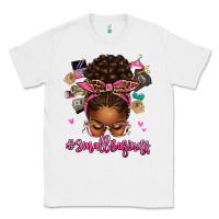 White small business afro messy bun Classic Tee - texasbilliewilder
