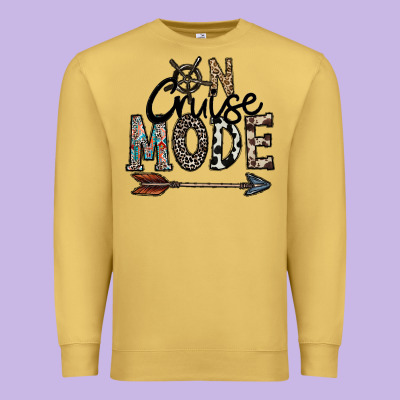 On Cruise Mode Premium Sweatshirt Designed By Cowhidedigitalart