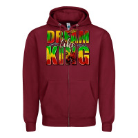 Burgundy dream like king with crown Zipper Hoodie - texasbilliewilder