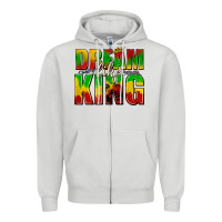 Dove Grey dream like king with crown Zipper Hoodie - texasbilliewilder