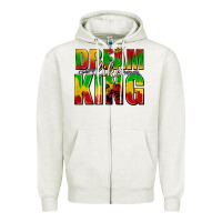 Oatmeal Heather dream like king with crown Zipper Hoodie - texasbilliewilder