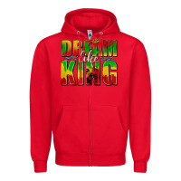 Red dream like king with crown Zipper Hoodie - texasbilliewilder