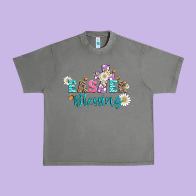 Easter Blessing With  Cross Urban Heavy Tee Designed By Artiststas