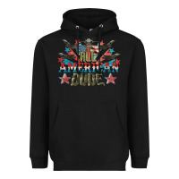 Black All American dude 4th of July Heavyweight Hoodie - CowGirlArtShop
