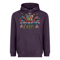 Plum All American dude 4th of July Heavyweight Hoodie - CowGirlArtShop