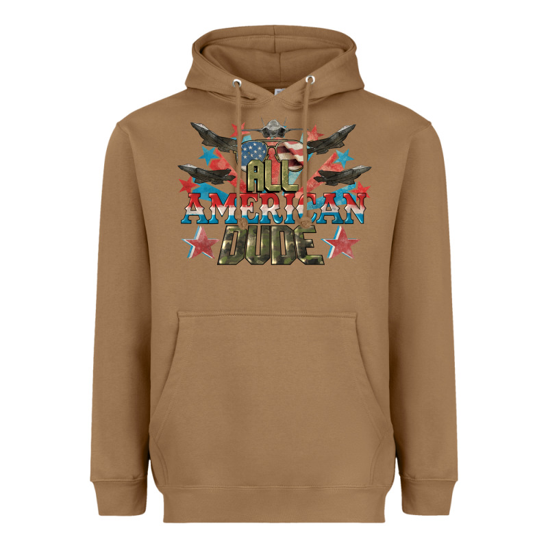 All American Dude 4th Of July Heavyweight Hoodie by CowGirlArtShop | Teevron