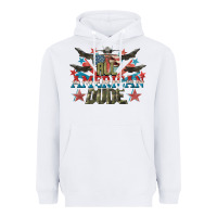 White All American dude 4th of July Heavyweight Hoodie - CowGirlArtShop
