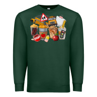Sports Green School Bus Coffee Cups Premium Sweatshirt - FaDigitalArtStudio