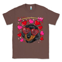 Chestnut valentine's day  dachshund puppy Classic Tee - RanaPortraitStore