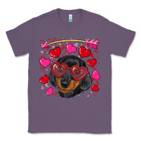 Lavender valentine's day  dachshund puppy Classic Tee - RanaPortraitStore