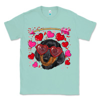 Seafoam valentine's day  dachshund puppy Classic Tee - RanaPortraitStore