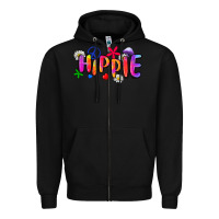Black hippie Zipper Hoodie - Zillion Design Studio
