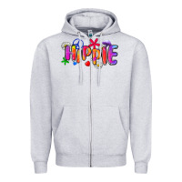 Heather Grey hippie Zipper Hoodie - Zillion Design Studio