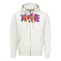 Oatmeal Heather hippie Zipper Hoodie - Zillion Design Studio