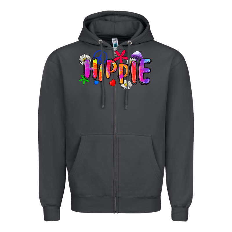 Hippie Zipper Hoodie by Zillion Design Studio | Teevron