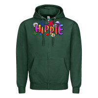 Sports Green hippie Zipper Hoodie - Zillion Design Studio