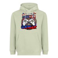 Matcha All American gamer 4th of july Heavyweight Hoodie - CowGirlArtShop
