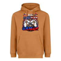 Meerkat All American gamer 4th of july Heavyweight Hoodie - CowGirlArtShop