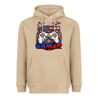 All American Gamer 4th Of July Heavyweight Hoodie | Teevron