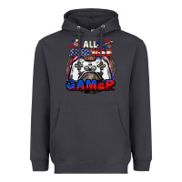 Smoke All American gamer 4th of july Heavyweight Hoodie - CowGirlArtShop