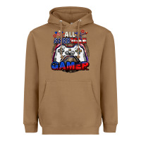Toasted Coconut All American gamer 4th of july Heavyweight Hoodie - CowGirlArtShop