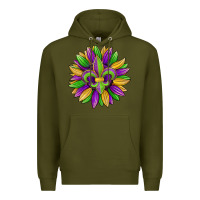 Army Green mardi gras carnival sunflower Premium Hoodie - Jasminsmagicworld