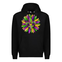Black mardi gras carnival sunflower Premium Hoodie - Jasminsmagicworld