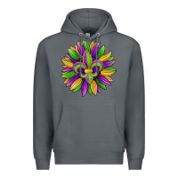 Rock mardi gras carnival sunflower Premium Hoodie - Jasminsmagicworld