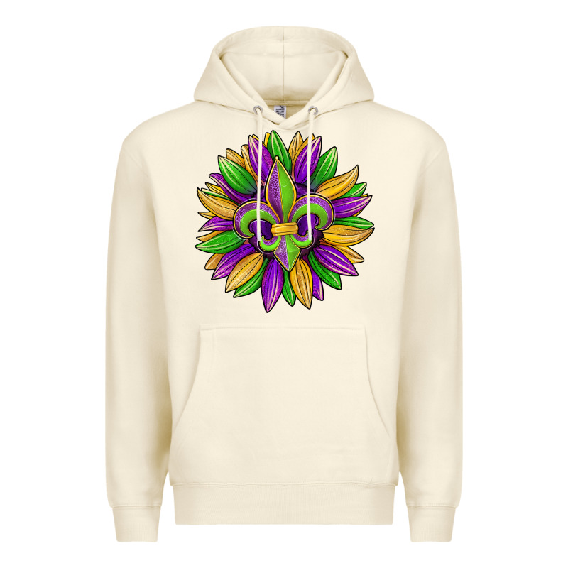 Mardi Gras Carnival Sunflower Premium Hoodie by Jasminsmagicworld | Teevron