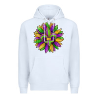 White mardi gras carnival sunflower Premium Hoodie - Jasminsmagicworld
