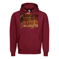 Burgundy educated motivated elevated melanated Zipper Hoodie - texasbilliewilder