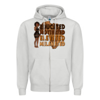 Dove Grey educated motivated elevated melanated Zipper Hoodie - texasbilliewilder