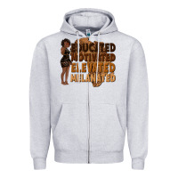 Heather Grey educated motivated elevated melanated Zipper Hoodie - texasbilliewilder