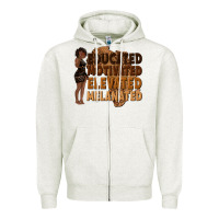 Oatmeal Heather educated motivated elevated melanated Zipper Hoodie - texasbilliewilder