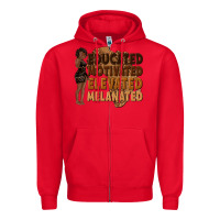 Red educated motivated elevated melanated Zipper Hoodie - texasbilliewilder