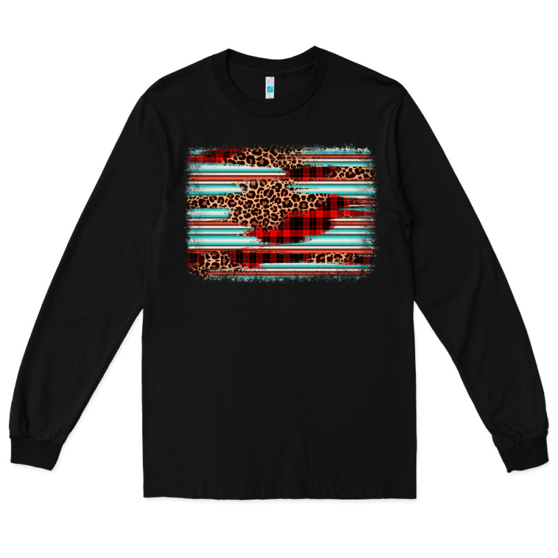 Leopard Serape Background Long Sleeve Tee by BarkalooDesign | Teevron