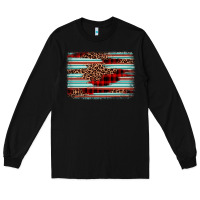 Black leopard serape background Long Sleeve Tee - BarkalooDesign