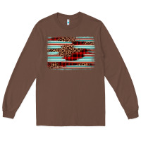 Chestnut leopard serape background Long Sleeve Tee - BarkalooDesign