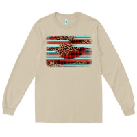 Mushroom leopard serape background Long Sleeve Tee - BarkalooDesign