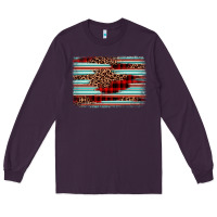 Plum leopard serape background Long Sleeve Tee - BarkalooDesign