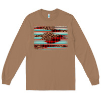 Toasted Coconut leopard serape background Long Sleeve Tee - BarkalooDesign