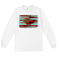 White leopard serape background Long Sleeve Tee - BarkalooDesign