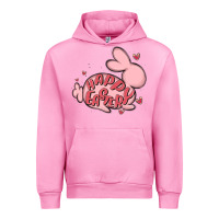 Fuchsia Pink happy easter Urban Hoodie - MaliasSmallBusiness